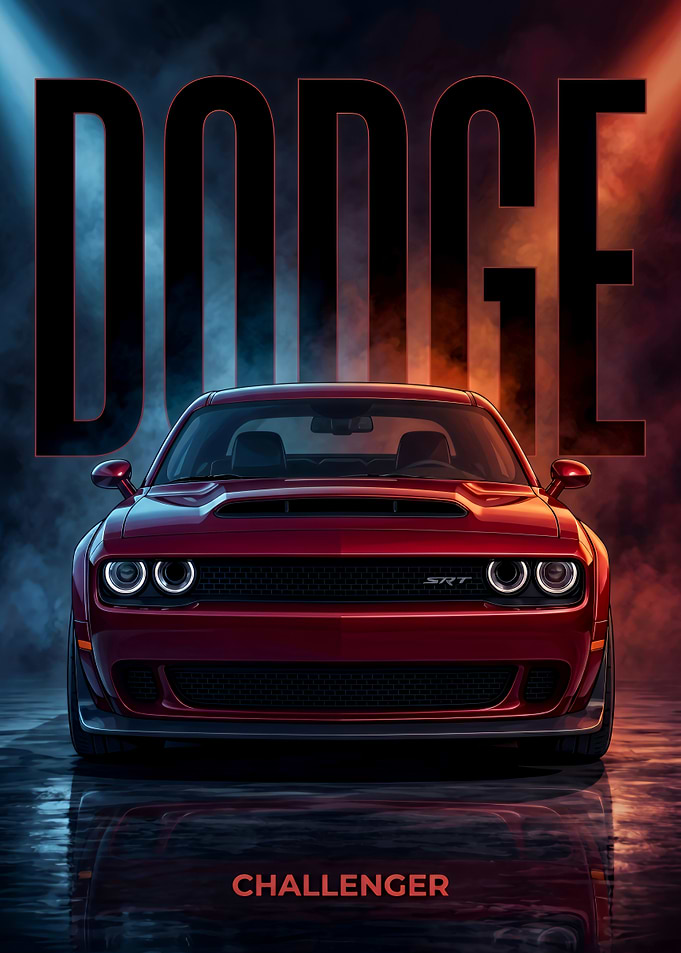 Dodge Challenger SRT Poster