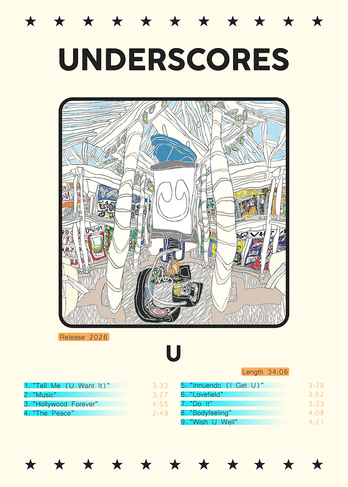 Underscores U Album Tracklist Poster
