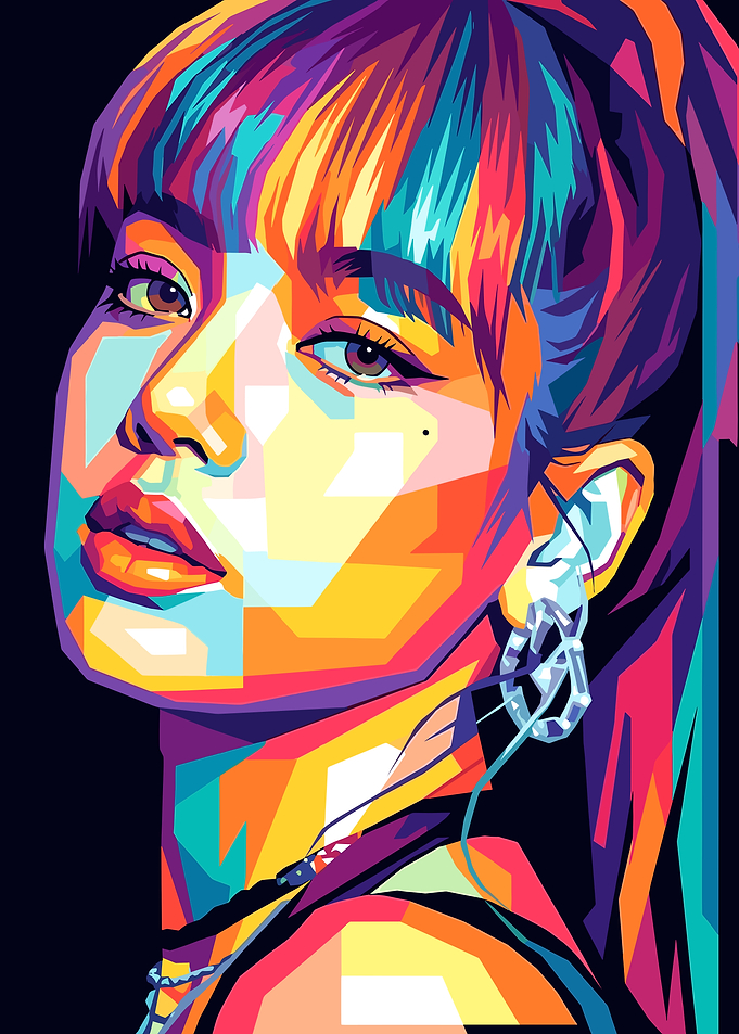 Lisa Blackpink WPAP Pop Art Portrait
