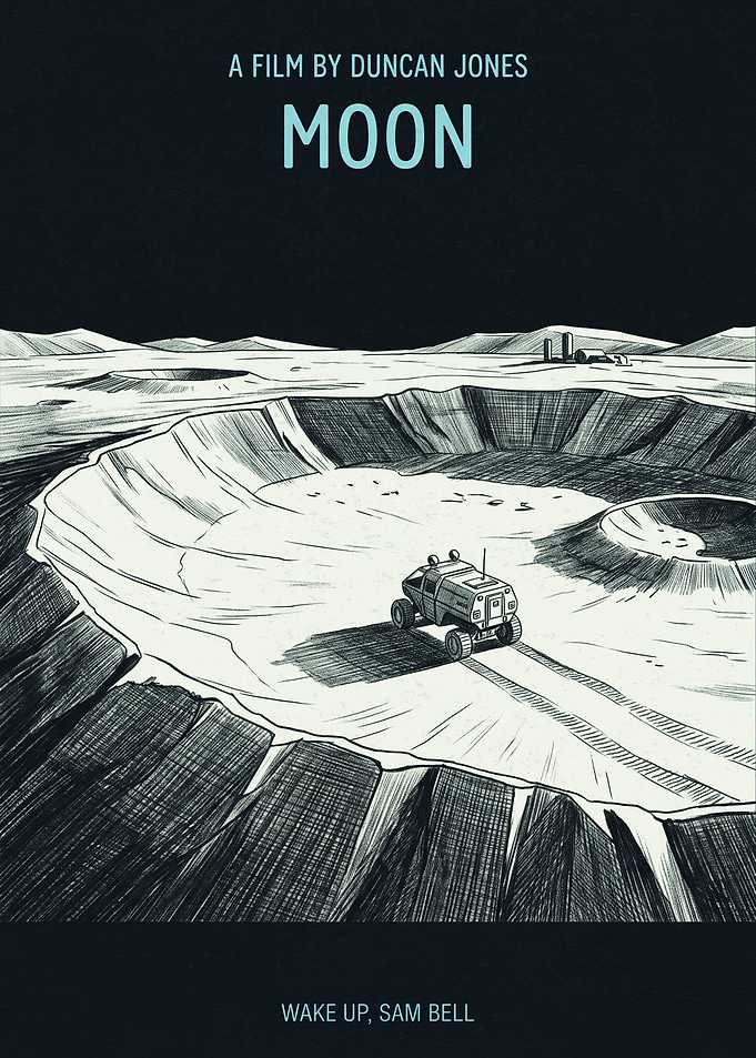 Moon Movie Poster Illustration