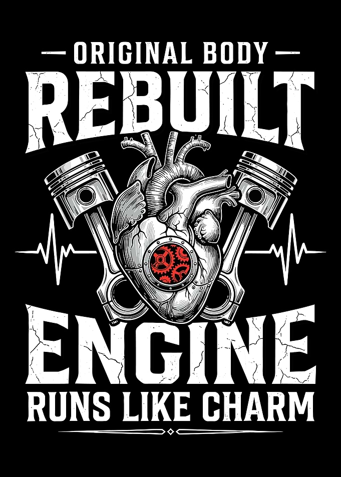 Original Body Rebuilt Engine Graphic