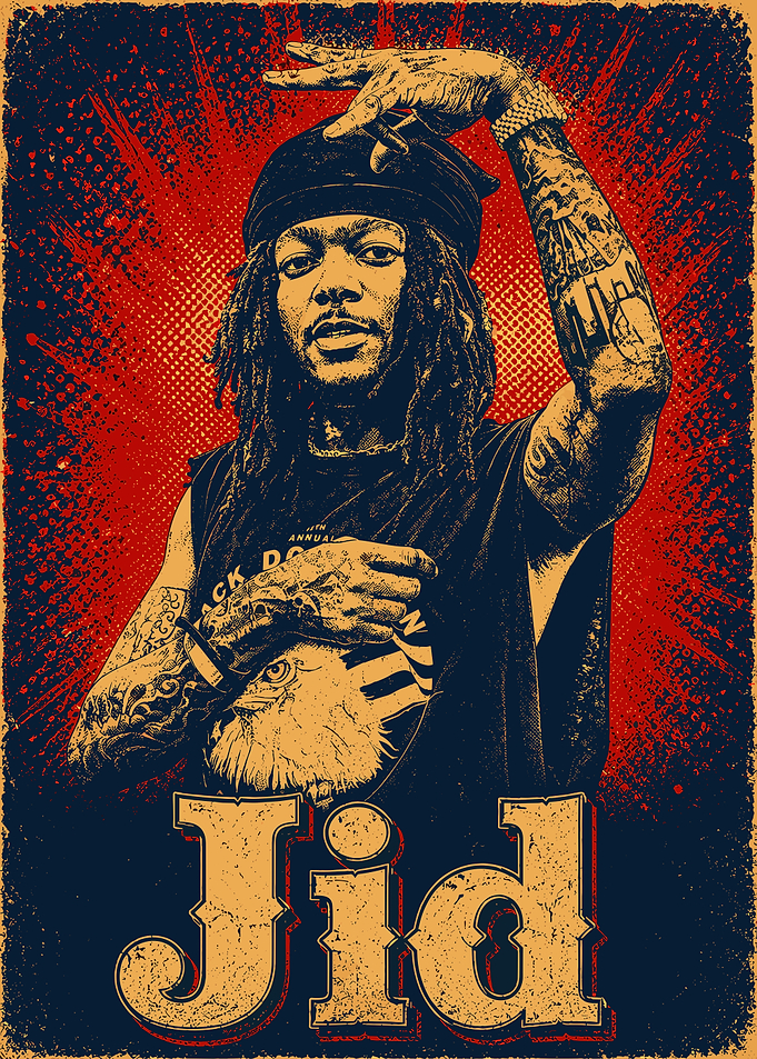 JID Rap Artist Vintage Poster