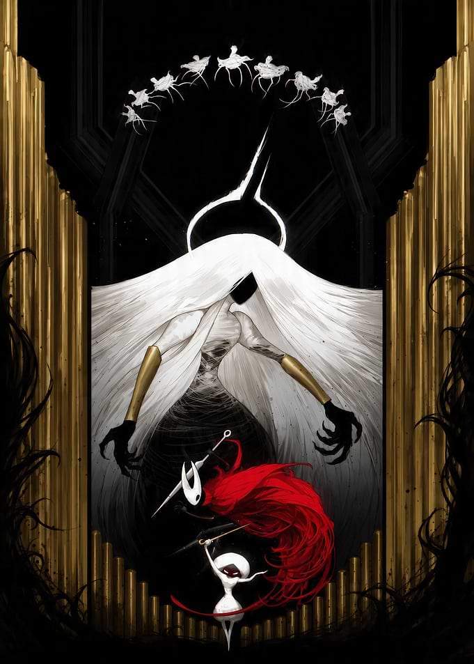 Hornet and Radiance Hollow Knight Art