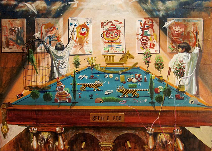Surreal Pool Table Painting