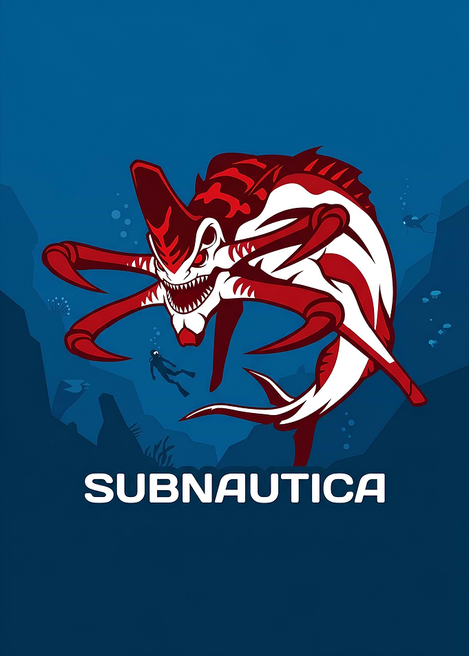 Subnautica Reaper Leviathan Poster