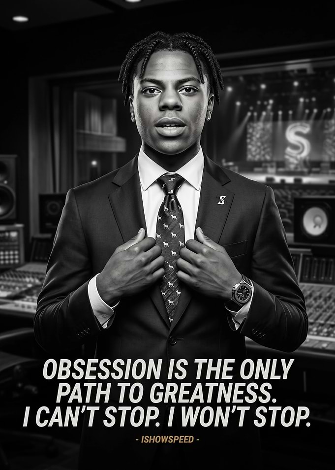 IShowSpeed Inspirational Quote Poster
