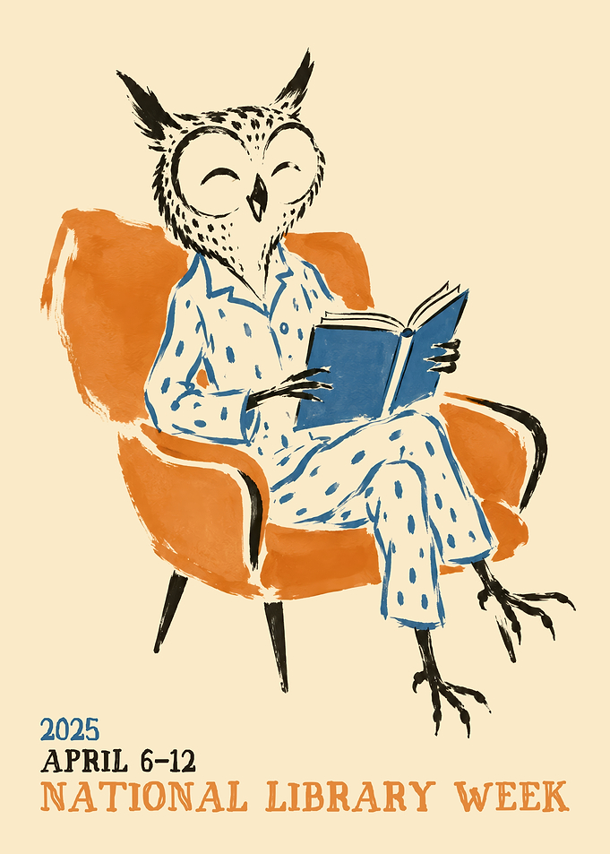National Library Week Owl Poster