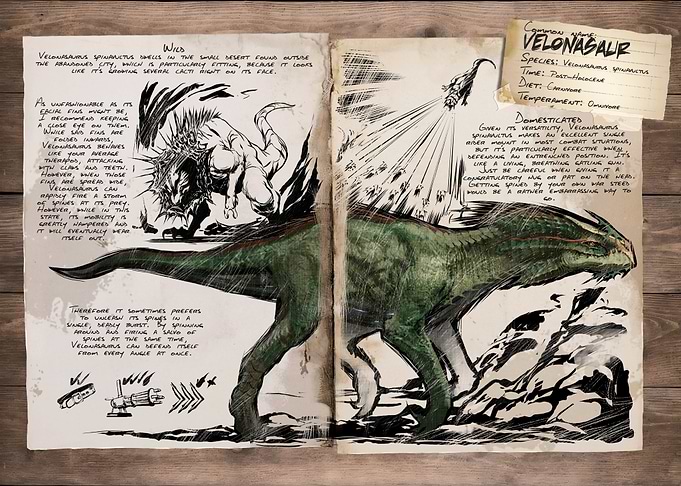 ARK Survival Evolved Velonasaur Dossier