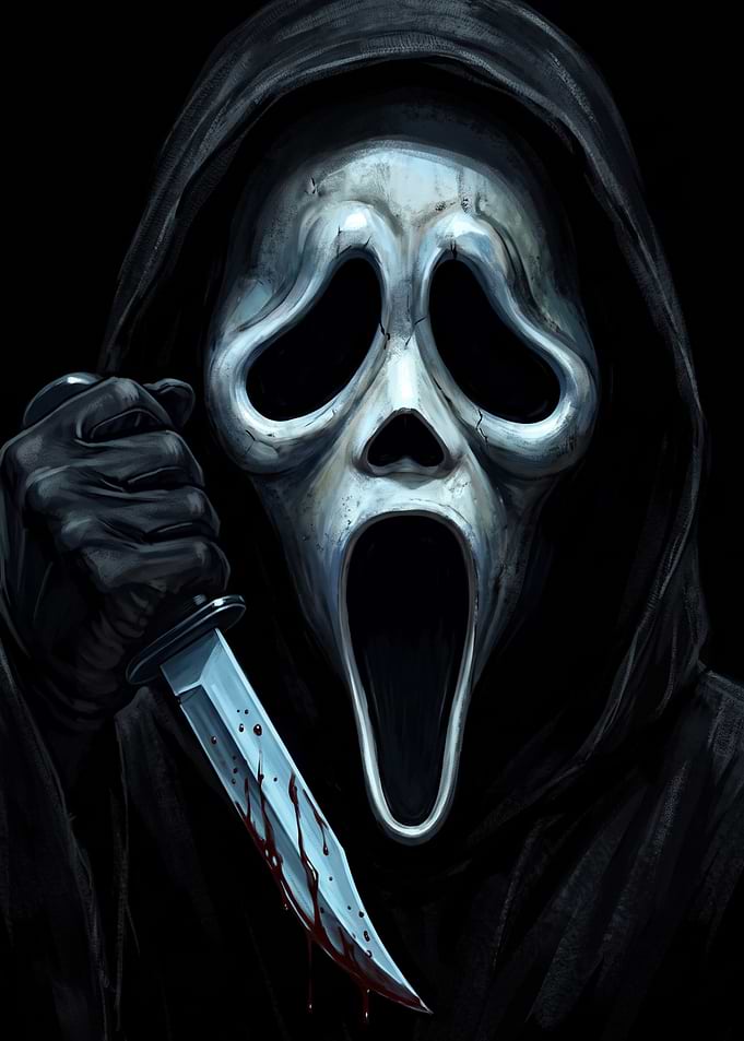 Ghostface Killer with Bloody Knife