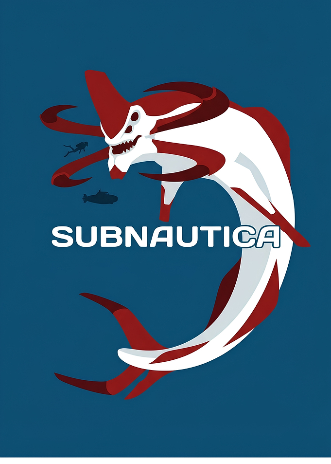 Subnautica Reaper Leviathan Minimalist Poster