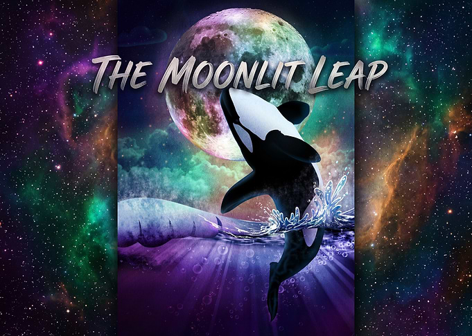 The Moonlit Leap Orca Poster