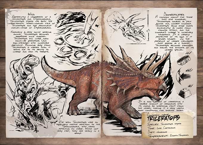 ARK Survival Evolved Triceratops Dossier