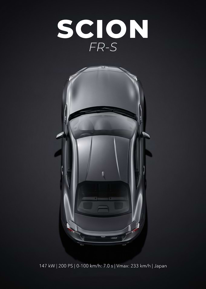 Scion FR-S Top View Poster