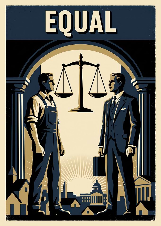 Equal Justice Vintage Style Poster