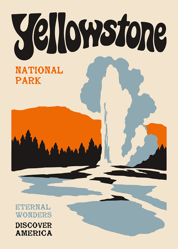 Yellowstone National Park Vintage Poster