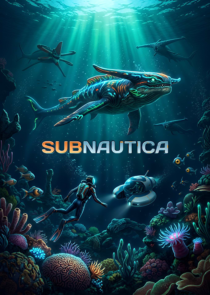 Subnautica Underwater Exploration Game Poster