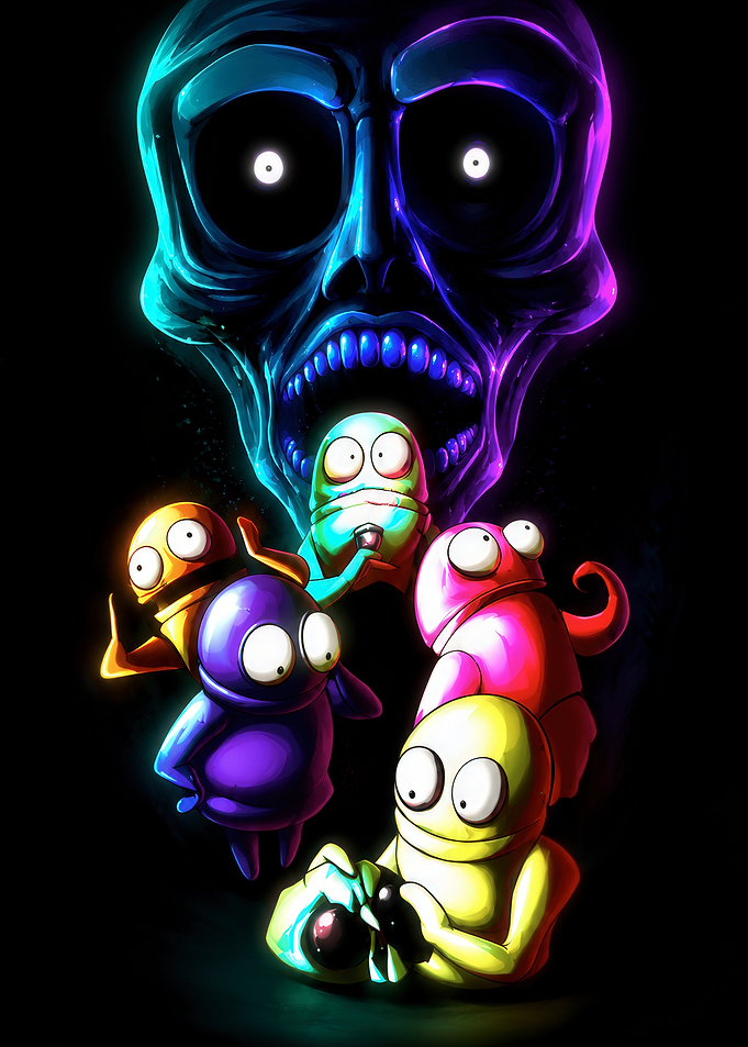 Colorful Monsters and Dark Entity