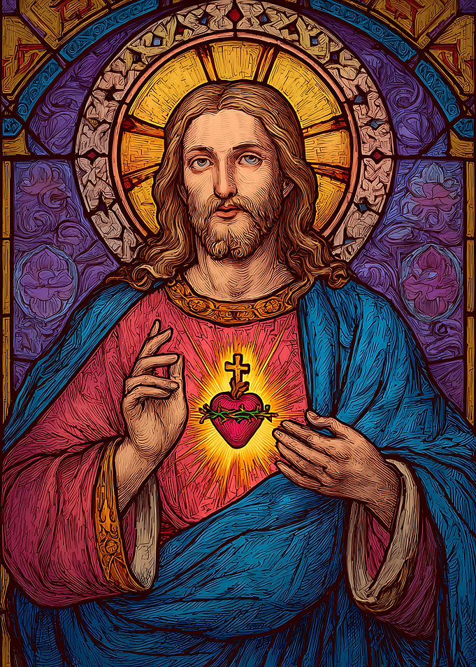 Sacred Heart of Jesus Stained Glass