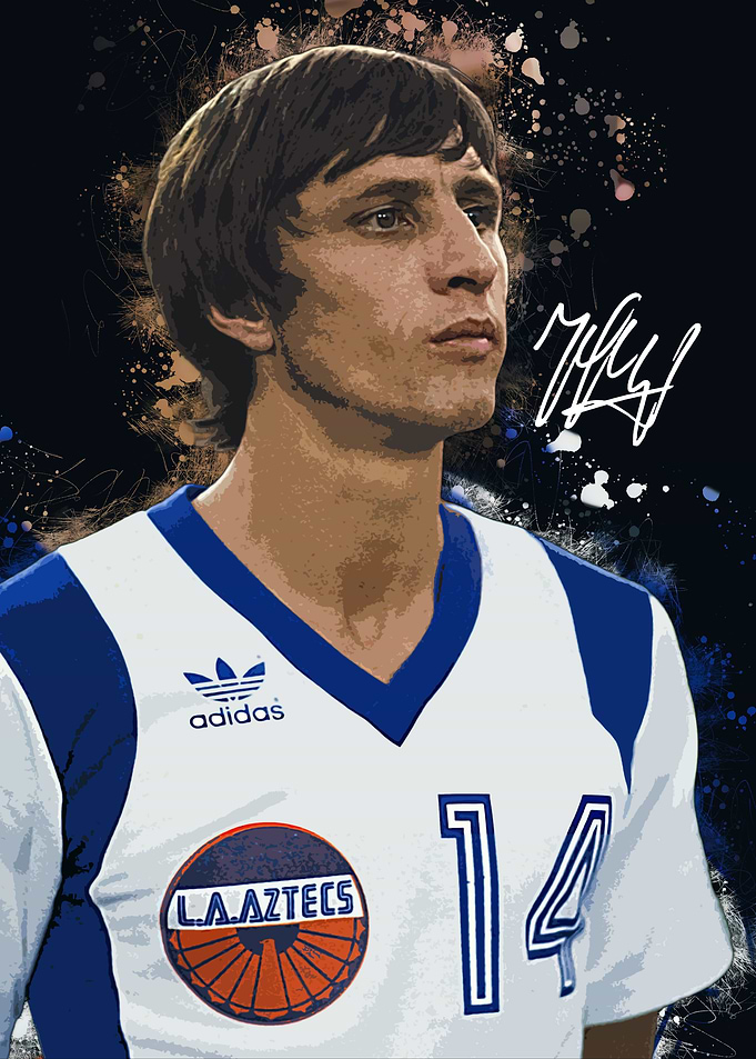Johan Cruyff Soccer Portrait