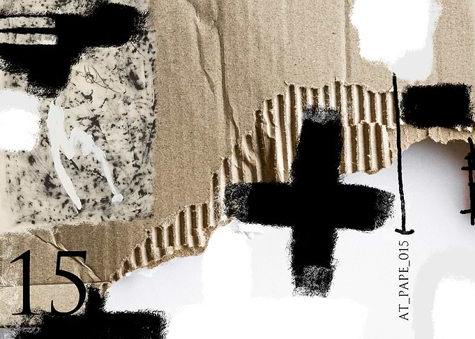 AT_PAPE_015 - Abstract Mixed Media Collage Art