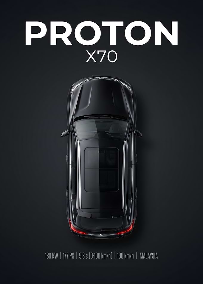 Proton X70 Top View Advertisement