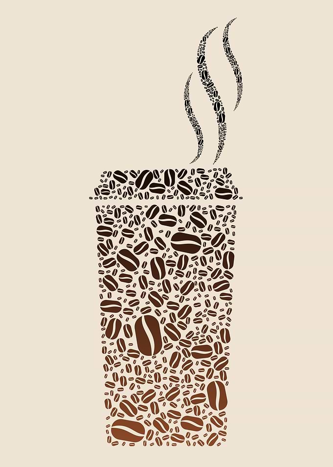 Coffee Cup Made of Beans