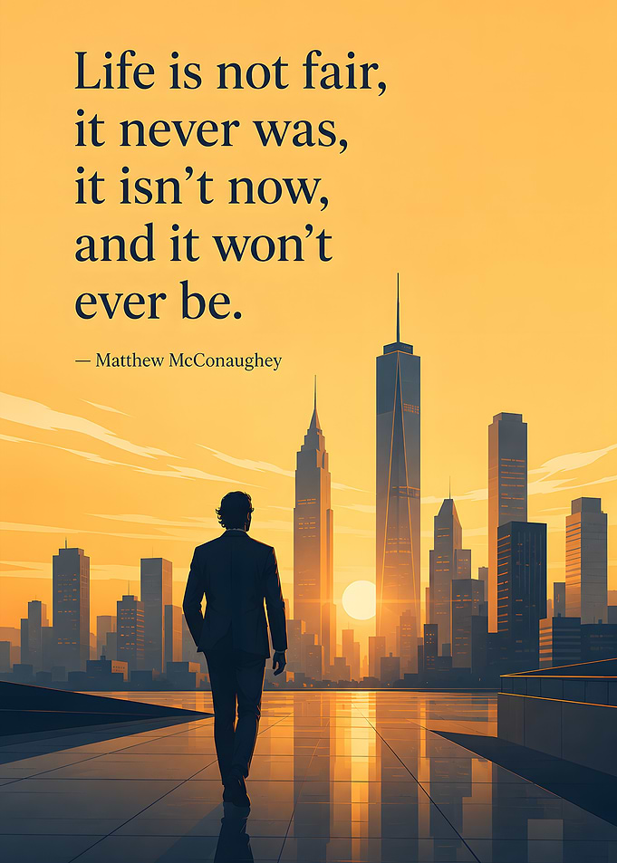 Matthew McConaughey Inspirational Quote Poster