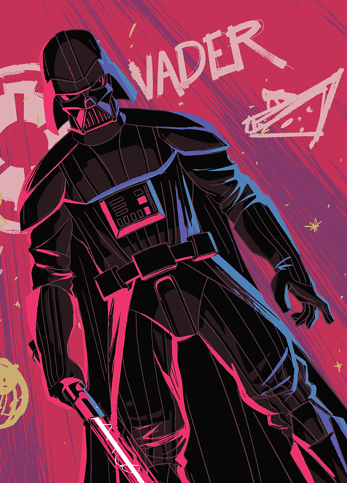 Sith Graffiti Icon in Pink