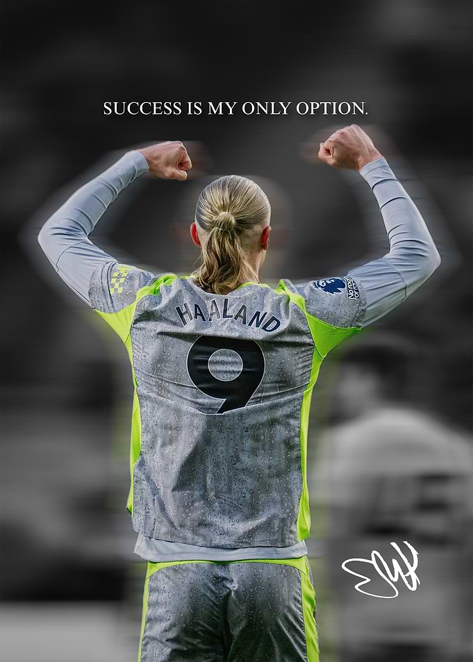 Erling Haaland Success Motivational Poster