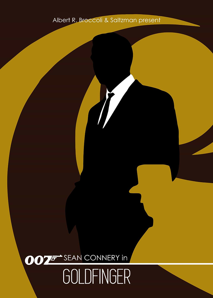 Minimalist Goldfinger Movie Poster