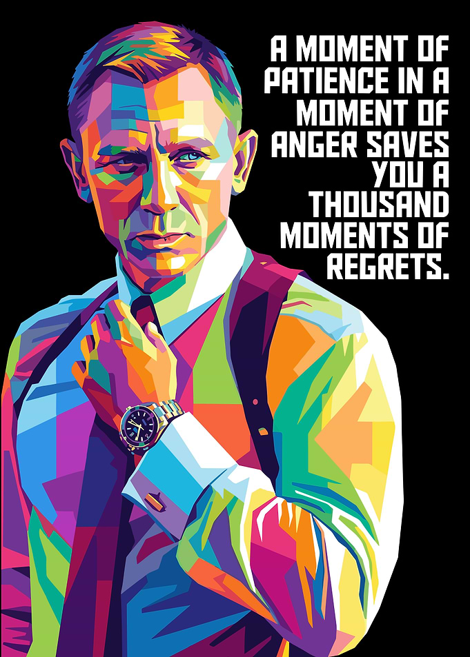 Daniel Craig James Bond Pop Art