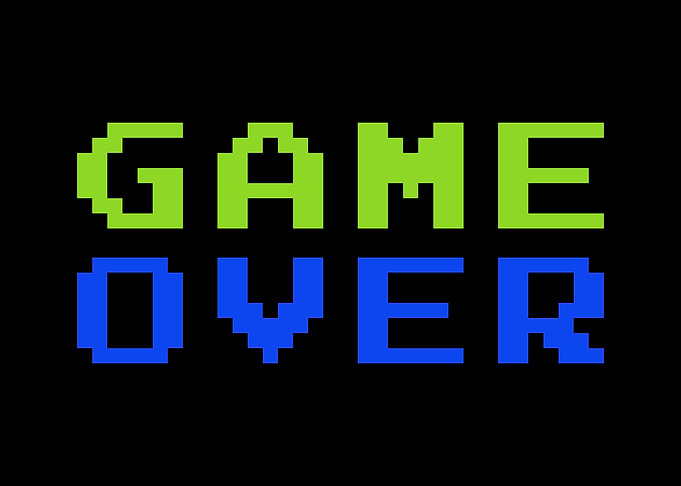 Pixel Art Game Over Text