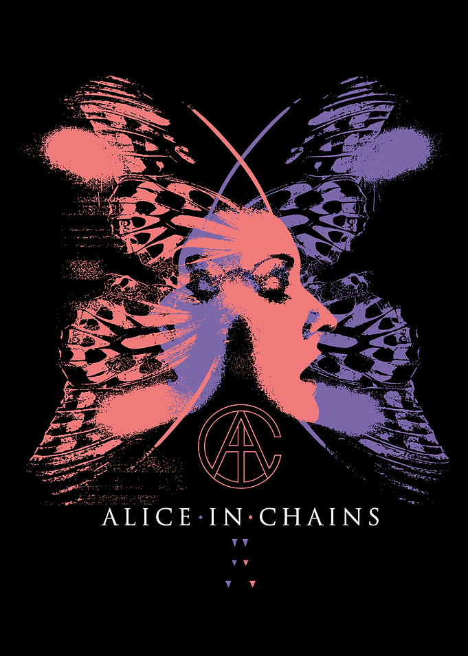 Alice in Chains Butterfly Face Graphic