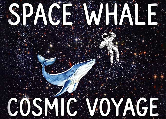 Space Whale Cosmic Voyage Poster