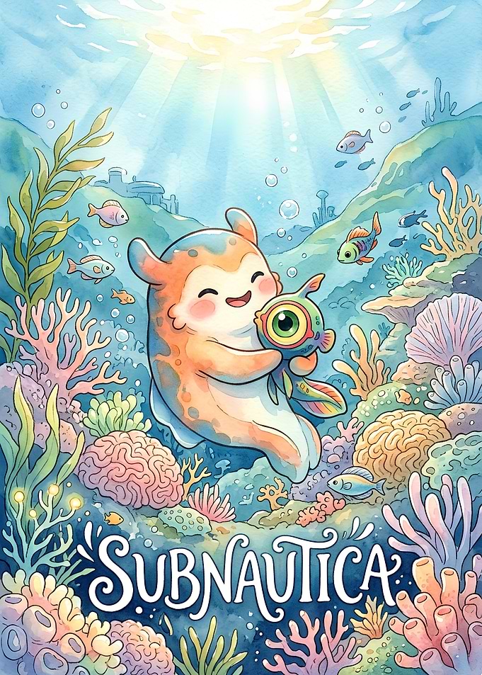 Cute Subnautica Underwater Scene