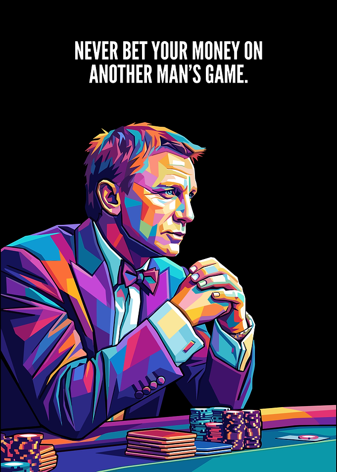 James Bond Pop Art Poker Poster