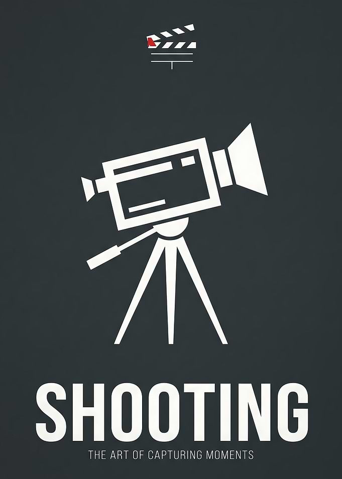 Minimalist Cinema Shooting Poster