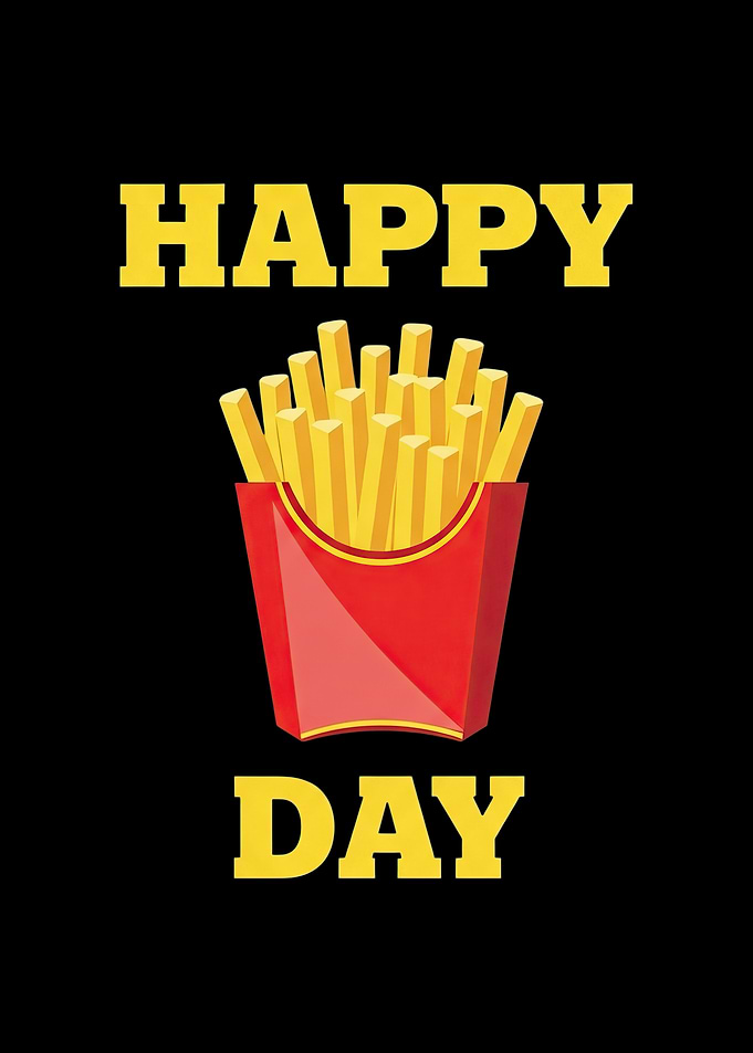 Happy Fry Day French Fries Graphic