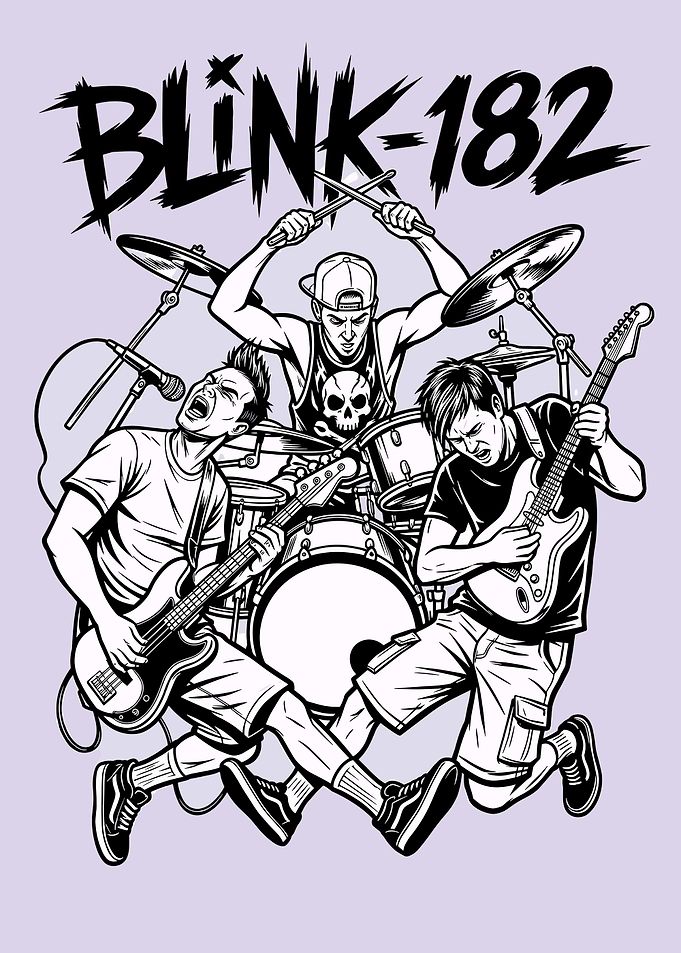 Blink 182 Band Illustration