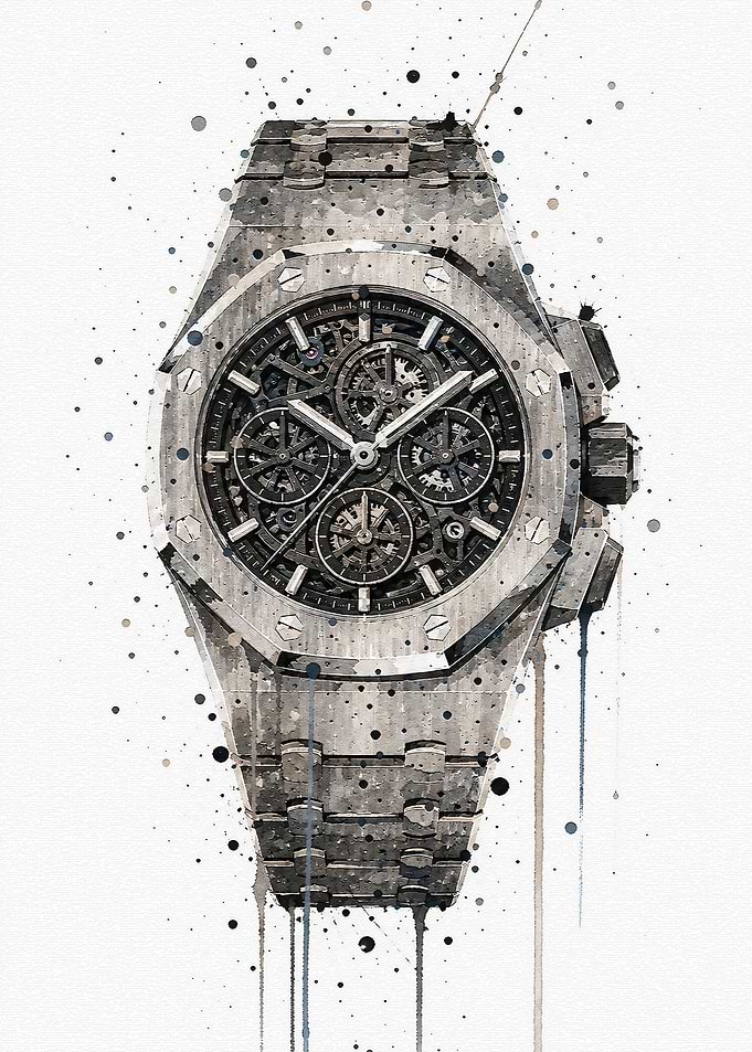 Audemars Piguet Watercolor Watch Art
