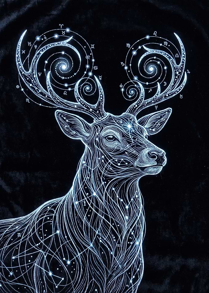 Celestial Constellation Deer Art