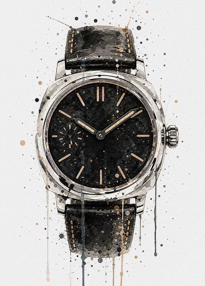 Watercolor Panerai Watch Illustration