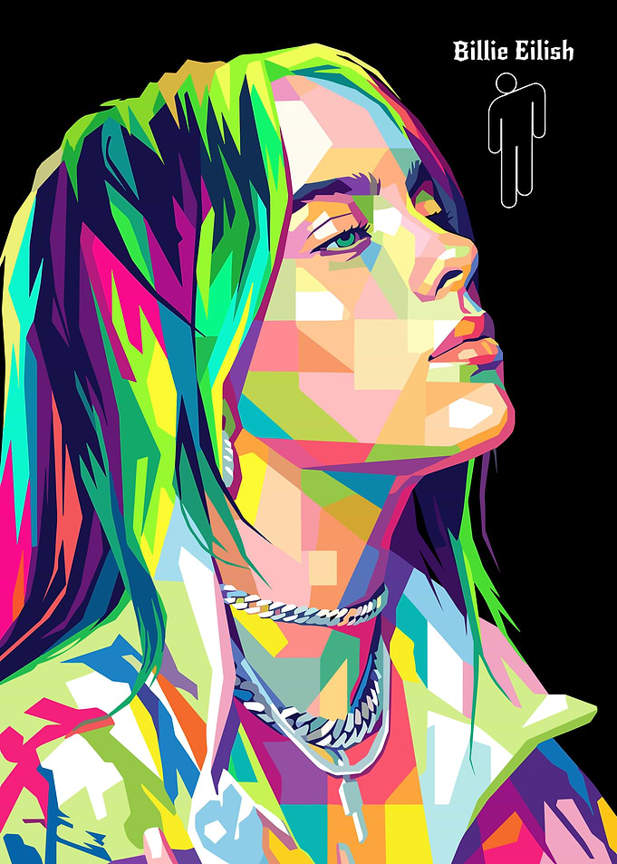 Billie Eilish WPAP Pop Art Portrait
