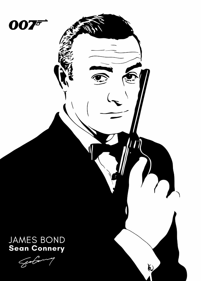 Sean Connery as James Bond Portrait
