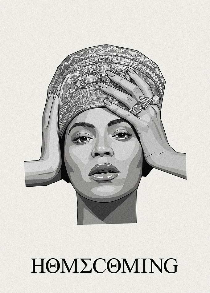 Beyonce Homecoming Minimalist Portrait Poster