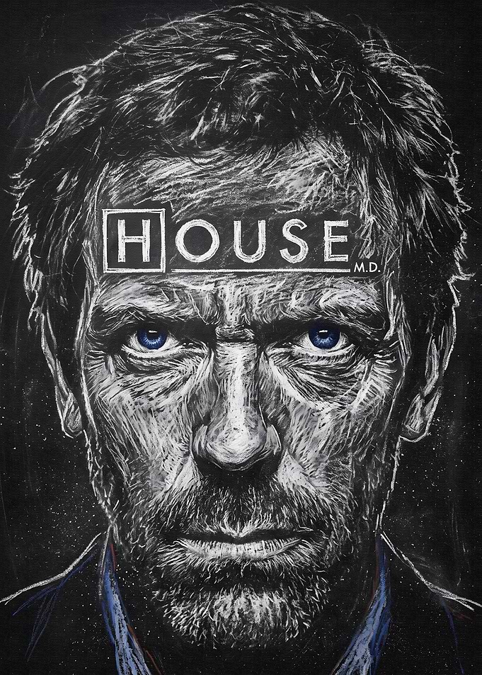House M.D. Portrait Illustration