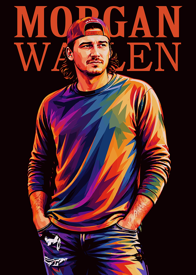 Morgan Wallen Pop Art Portrait