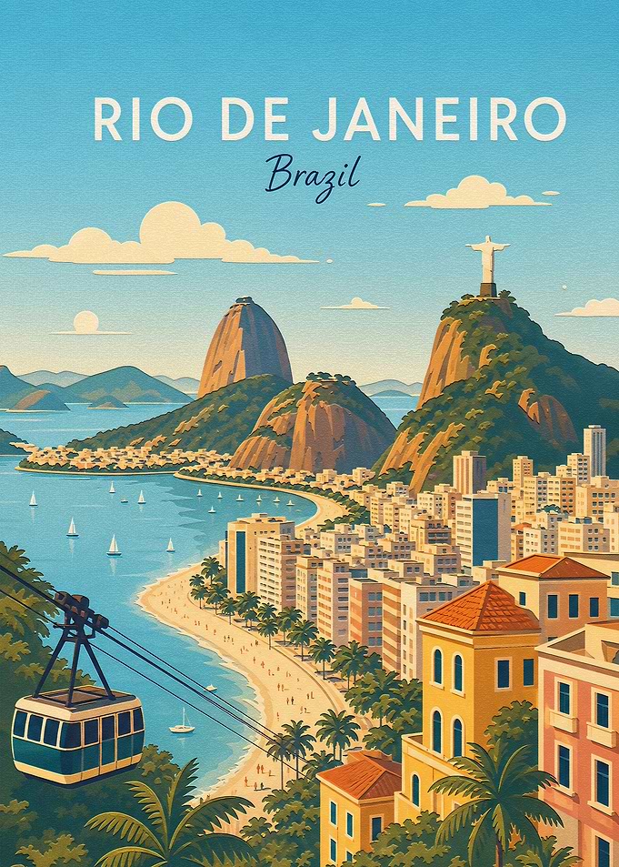 Rio de Janeiro Travel Poster