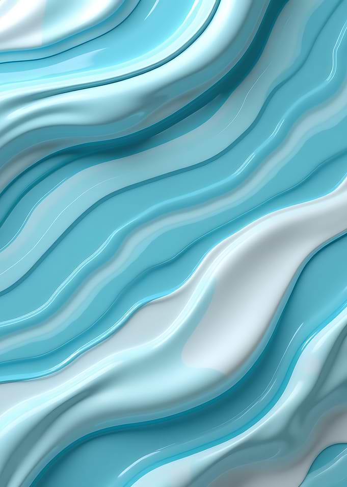Abstract Blue and White Liquid Waves