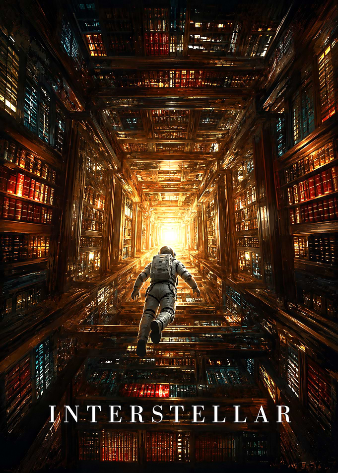 Interstellar Tesseract Library Scene Poster